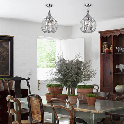 3-Light Foyer Semi Flush Mount