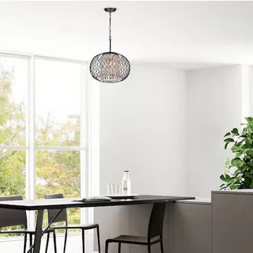 3-Light Matte Black Modern/Contemporary Cage