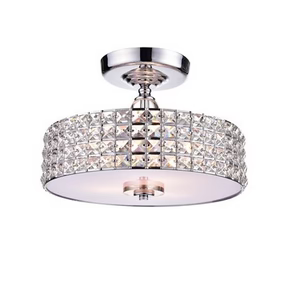 14.9-in Chrome Metal Ceiling Light Mount