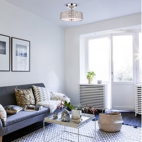14.9-in Chrome Metal Ceiling Light Mount
