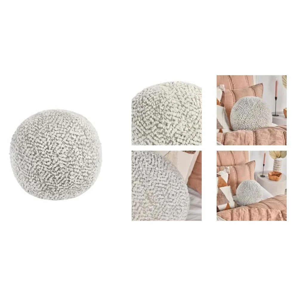 Ivory Natural Round Pillow