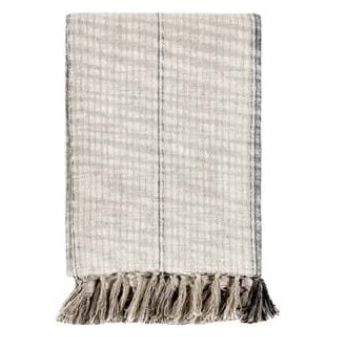 Natural Black Throw