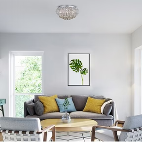 16.5-in Silver Metal Ceiling Light Mount