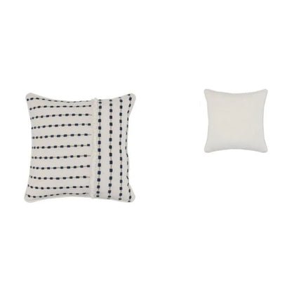 Ivory Navy Pillow