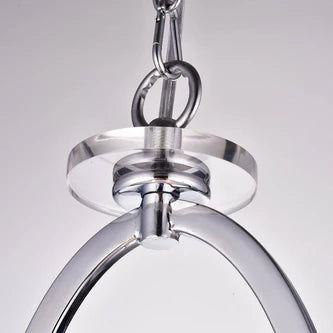 3-Light Chrome Drum Chandelier