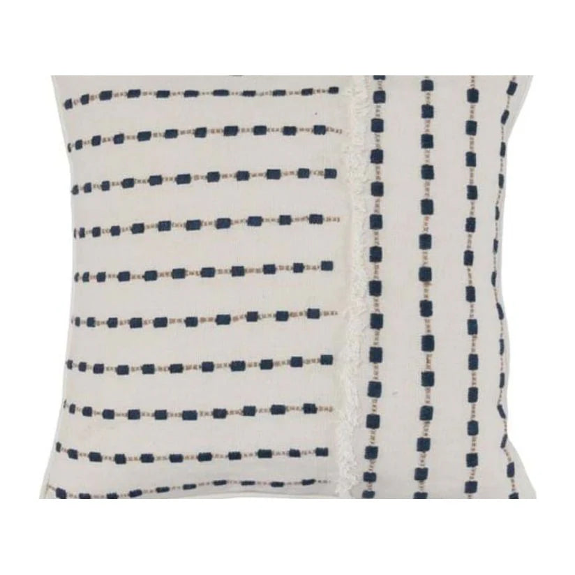Ivory Navy Pillow