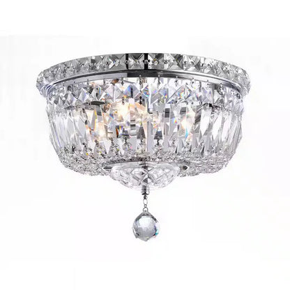 12 in. 3-Light Chrome Flush Mount