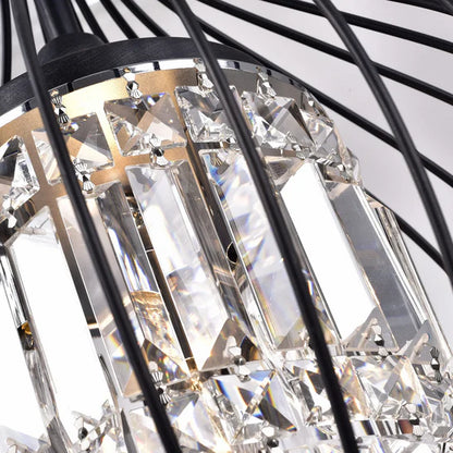 3-Light Foyer Semi Flush Mount - Black