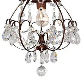 1-Light Bronze Geometric Pendant Light