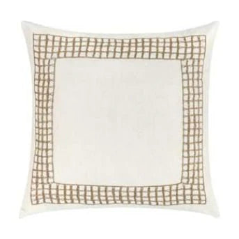 White Plaid Pillow