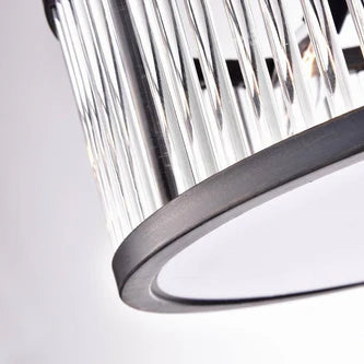 16.9 in. Coffee Black Semi-Flush Mount
