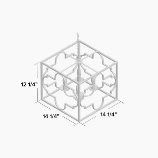 4 - Light Bronze Dimmable Square / Rectangle Chandelier