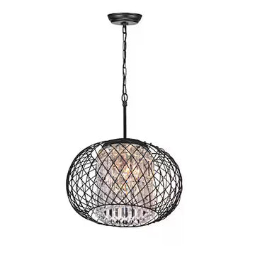 3-Light Matte Black Modern/Contemporary Cage