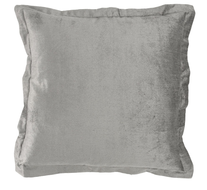 Gray velvet pillow