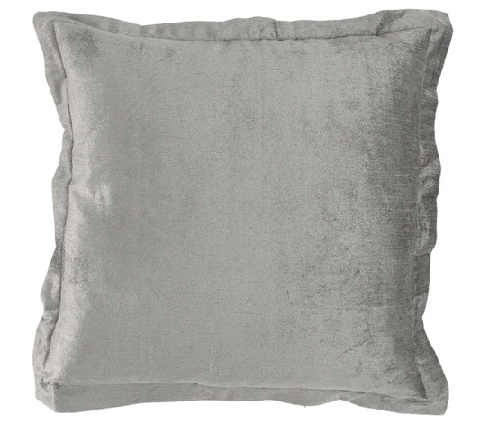 Gray velvet pillow
